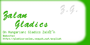 zalan gladics business card